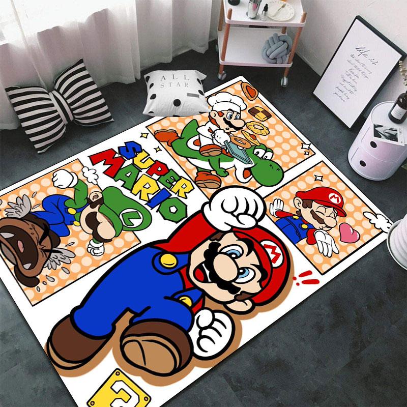 Super Mario Cartoon Carpets and Rug 3D Printing Carpet Floor Mat Living Room Bedroom Large Area Soft Carpet-JM013