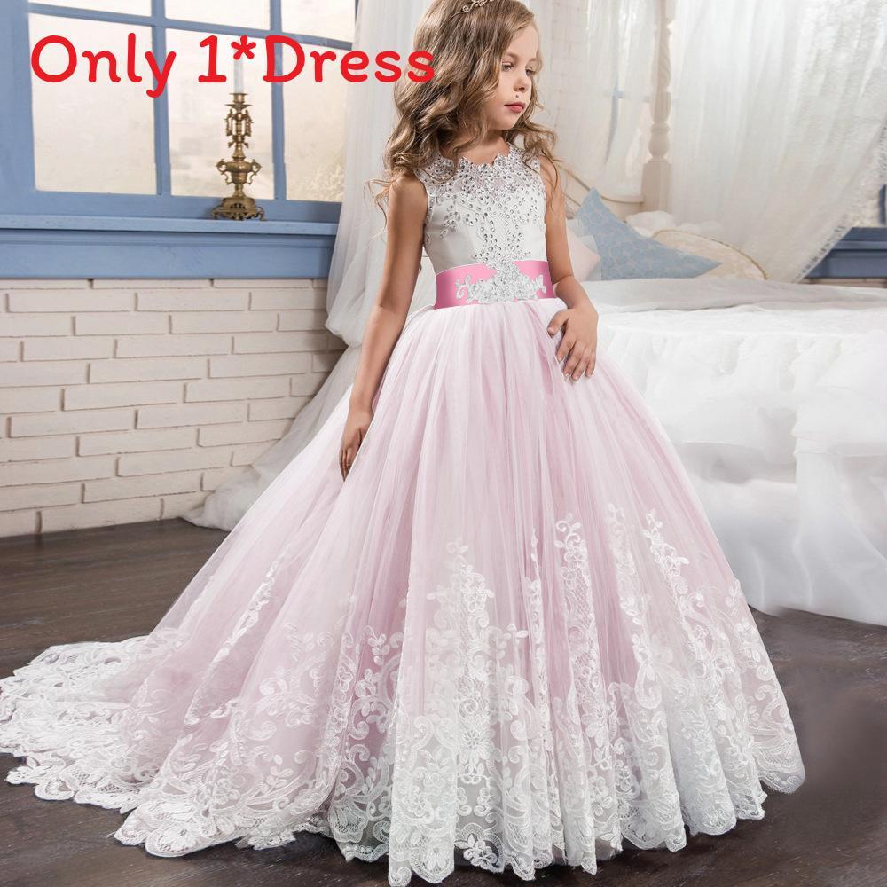 Childrens Princess Dress With Lace Patchwork For Girls