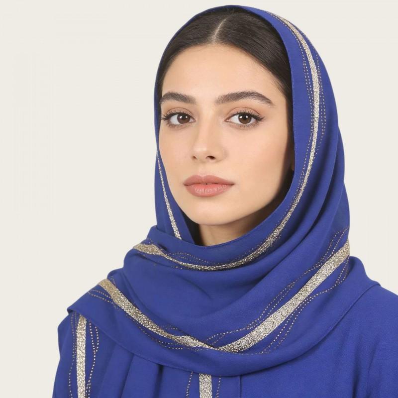 Womens Lightweight Chiffon Scarf With Pearl Embellishment Ethnic Print Wrap Shawl UV Protection Cover Head Accessory Daily Wear Travel