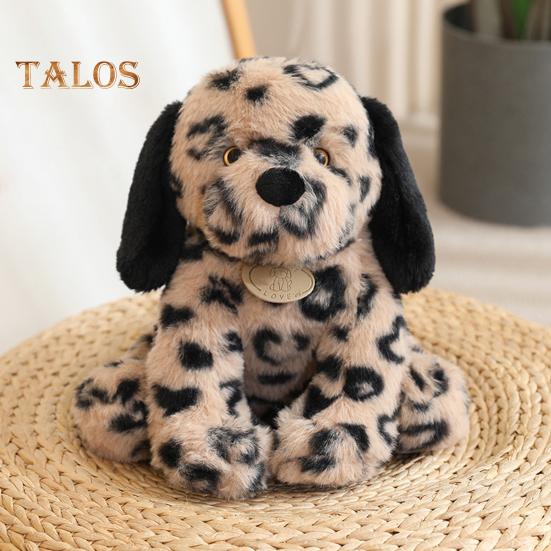 Пятнистый далматинец плюшевая игрушка 25 см супер мягкая плюшевая собака обнимающаяся сидячая поза плюшевая собака подарок для девочек мальчиков