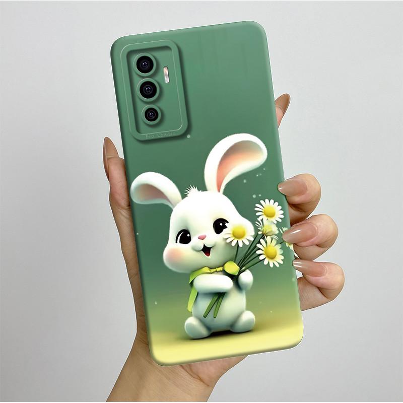 Чехол для Vivo V23e Жидкий силикон Эстетичный Роскошный Защита камеры Ударопрочный Мягкая задняя крышка Для телефона Vivo V 23e 4G 5G