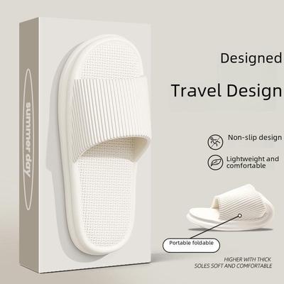 Женские складные дорожные тапочки — портативные, нескользящие сандалии для пляжа, деловых поездок, отеля и дома.