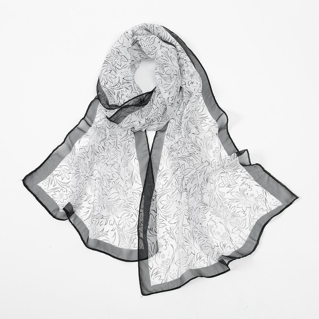 Новый красивый хиджаб из жоржета с цветочным принтом для женщин, тонкий мягкий шарф-шаль, ближневосточный летний пляжный платок с защитой от солнца.