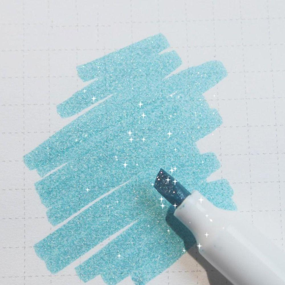 5PCS Plastic Draw Doodle Pens Colorful Shiny Fluorescent Pen Marking Pen  School Office Supplies