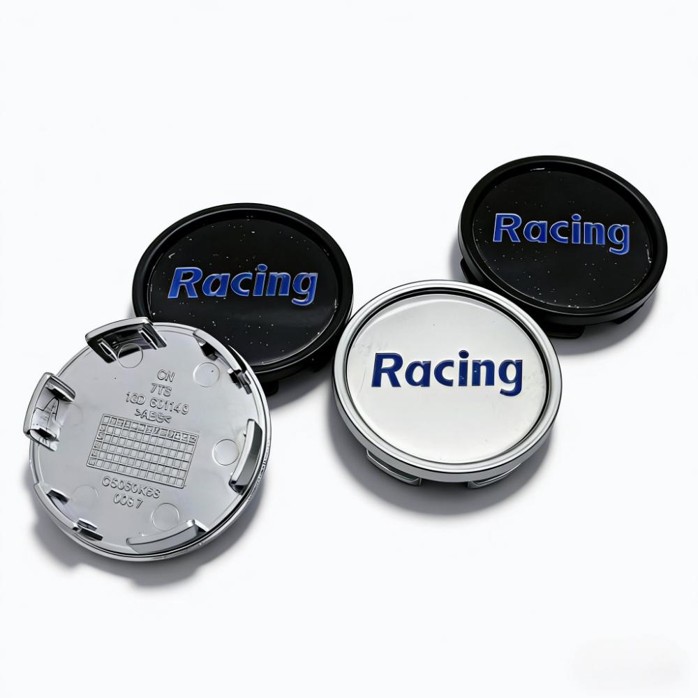 4pcs 58mm 53mm Car Wheel Center Caps With Racing Logo Emblem Badge Wheel Hubcaps Rim Center Dust Cover Replace Hub Accessories