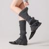 Y2K Women's Foot Cover Solid Color Girl's Boots Heap Socks Women Knitted Leg Warmers Harajuku