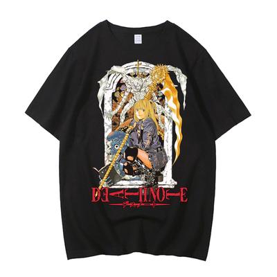 Футболки Death Note Харадзюку Аниме Футболка с графическим принтом Высококачественный хлопок Мода Уличная одежда Унисекс Топ Футболка