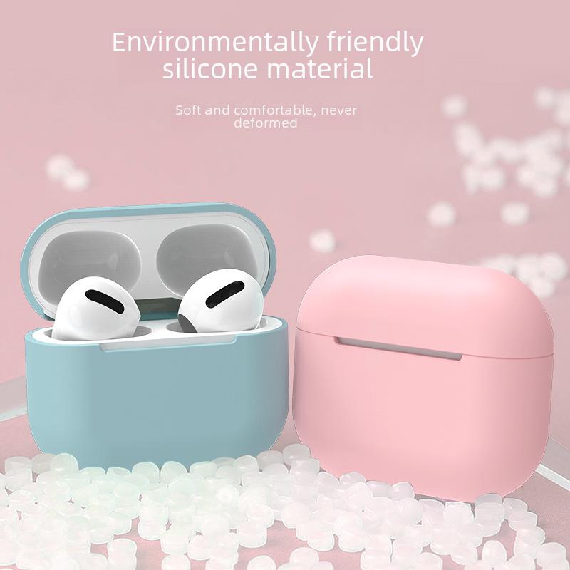 Силиконовый защитный чехол для Apple AirPods 3: Чехол для беспроводной Bluetooth-гарнитуры с защитой от падения