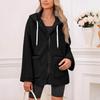 Women's Zip Up Hoodies Oversized Fleece Long Pullover Hooded Sweatshirts Casual Long Sleeve Fall Hoodie Jacket