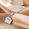 Silver Titanium Steel Variety Little Monster Necklace Trendy Cute Little Ghost Hip Hop Collarbone Chain Fashion Pendant