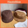 Solid Fashion Women Color Suede Flat Top Hat For Autumn And Wearing Winter