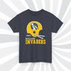 Oakland Invaders 1983 USFL Vintage Football Navy Heather T shirt -Raiders