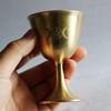 62KD Ritual Cup Altar Goblet Wicca Gold Plating Brass Ceremony Moon Divination Astrological Tool Witchcraft Prop Supplies
