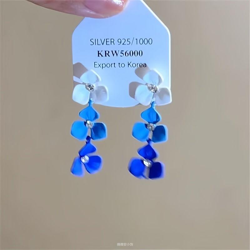 Красочные серьги-цветы милые серьги-сердечки для сладкой девушки модные нишевые универсальные серьги