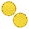 2PCS Diamond Car Coaster Water Cup Slot Non-Slip Mat Silica Gel Pad Cup Holder Mat Car Gadget Bling Car Accessories for Woman