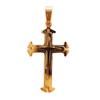 [R8061] - Стальной кулон "Крест" золотой - 30x20 мм
