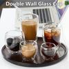 250-450 мл Кружка из стекла с двойными стенками, Круглая, Однотонная, для пива, молока, кофе, термостойкая, для воды, прозрачная, стеклянная кружка