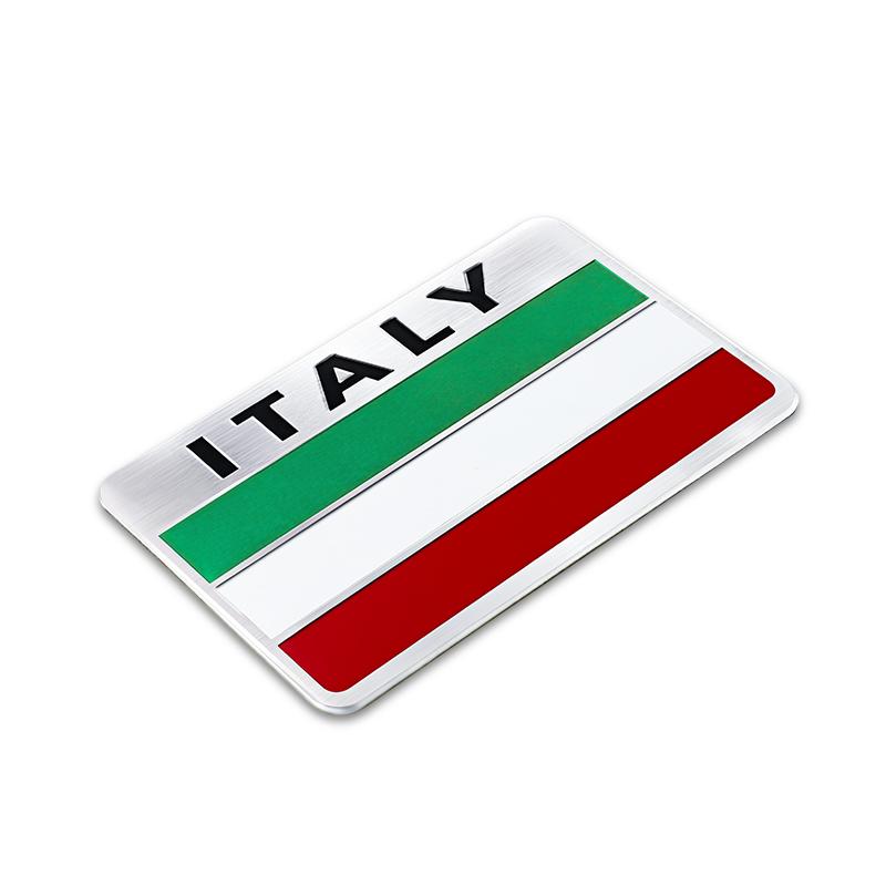 RZUD8 Car Stickers 3D Aluminum Auto Logos Stickers For Alfa Romeo 4C 159 Spider Giulia Giulietta 156 Tonale Car Body Decoration Paster