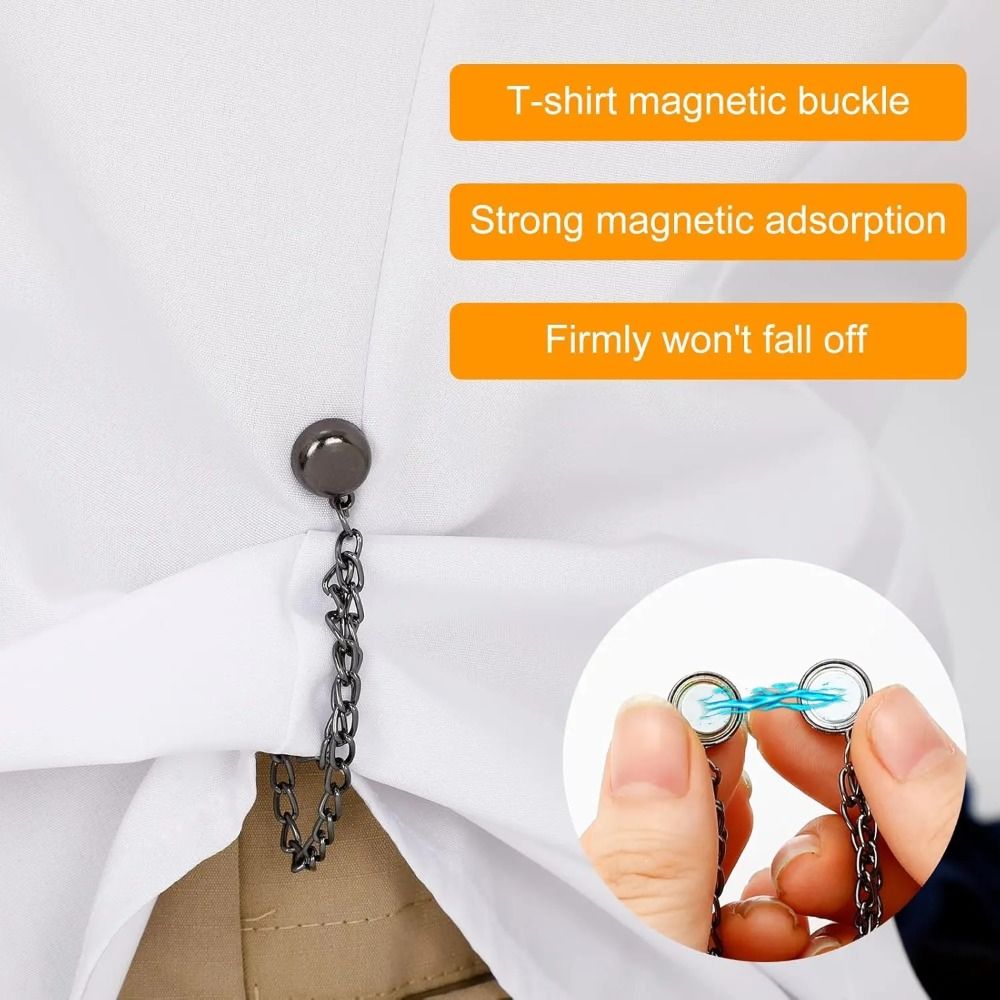 Non-hole Magnetic Clothing Clip Zinc Zinc Alloy Shorten Trouser Clip Clothing Accessories