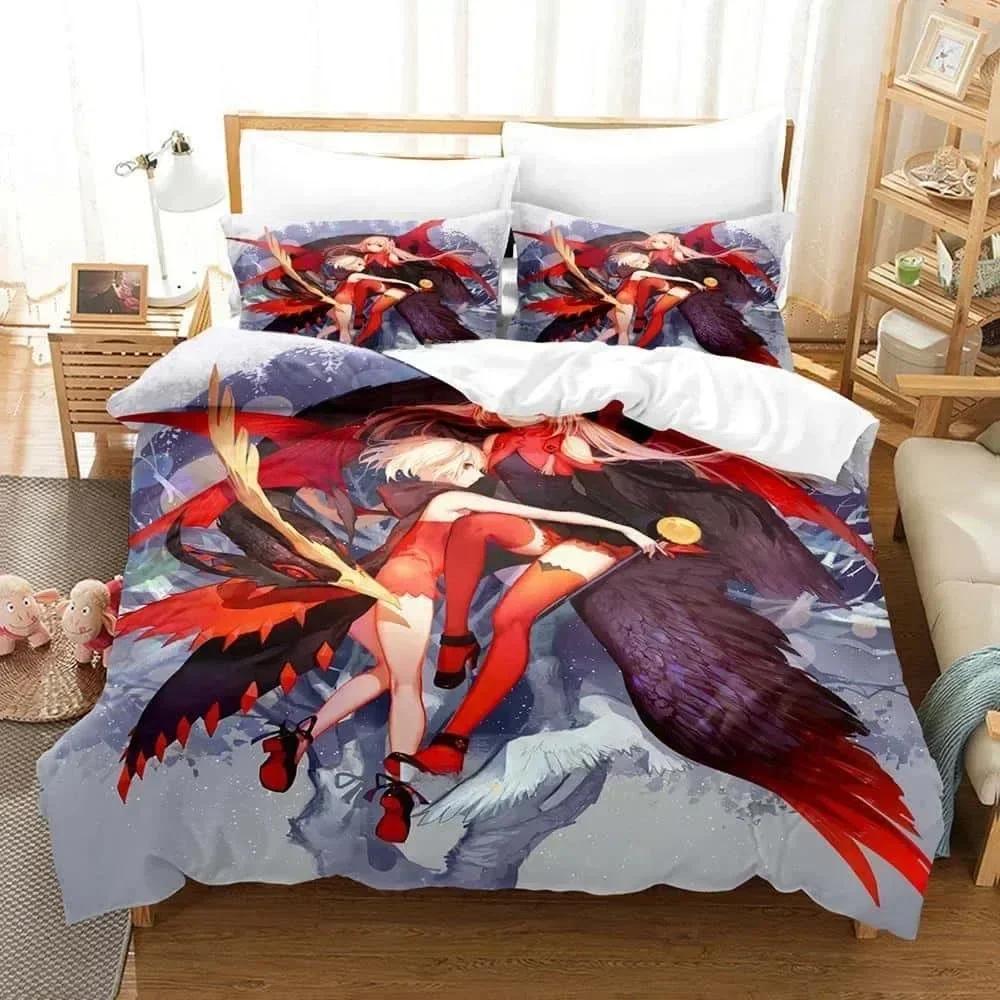 3D Печать Аниме Pixiv Fantasia T Комплект Постельного Белья Печатный Комплект Постельного Белья С Наволочкой Покрывало На Подушку Постельное Белье Мягкое Размер Queen King Домашнее