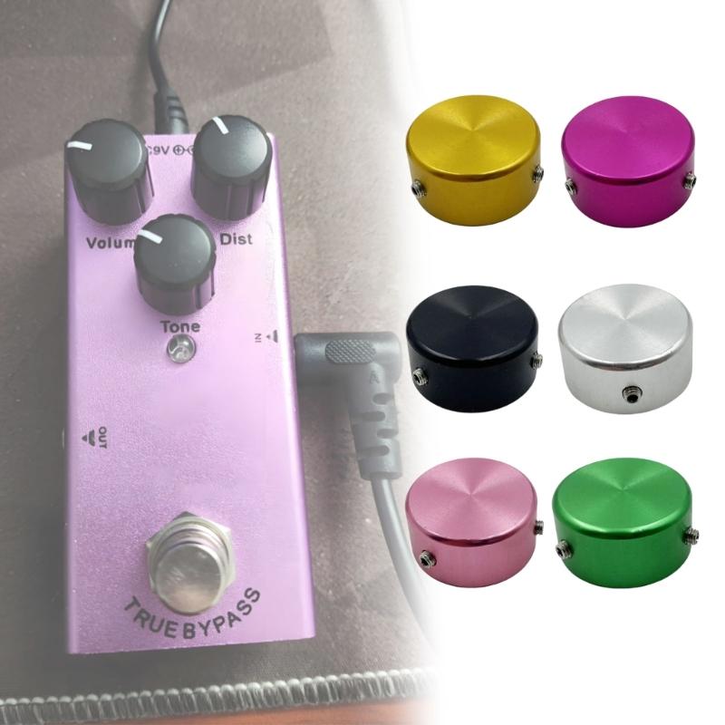 Quick Installation Guitar Pedal Knob Caps with 6 Color Enhancing Grip Control Nonslip Metal Texture for Repairing