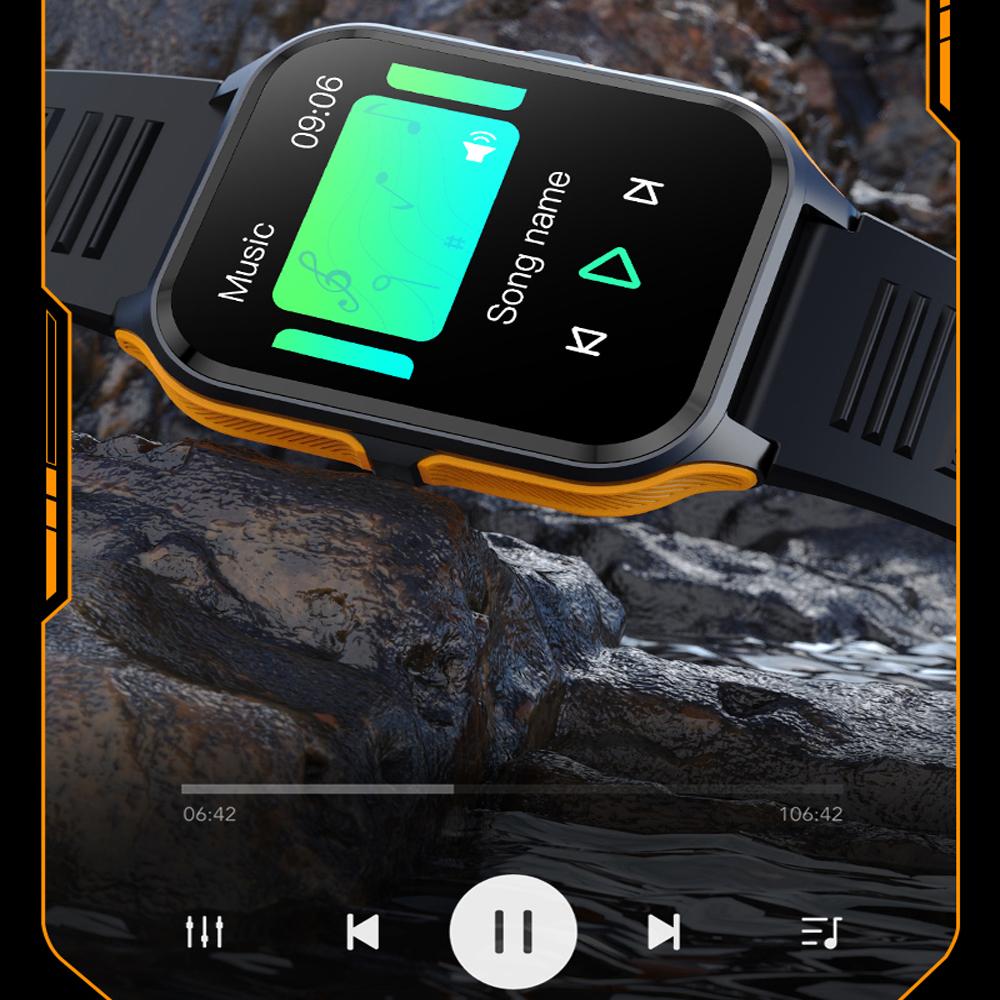 YurKem уличные военные умные часы для мужчин Bluetooth вызов кислорода в крови мониторинг артериального давления умные часы IP68 водонепроницаемые спортивные фитнес-часы