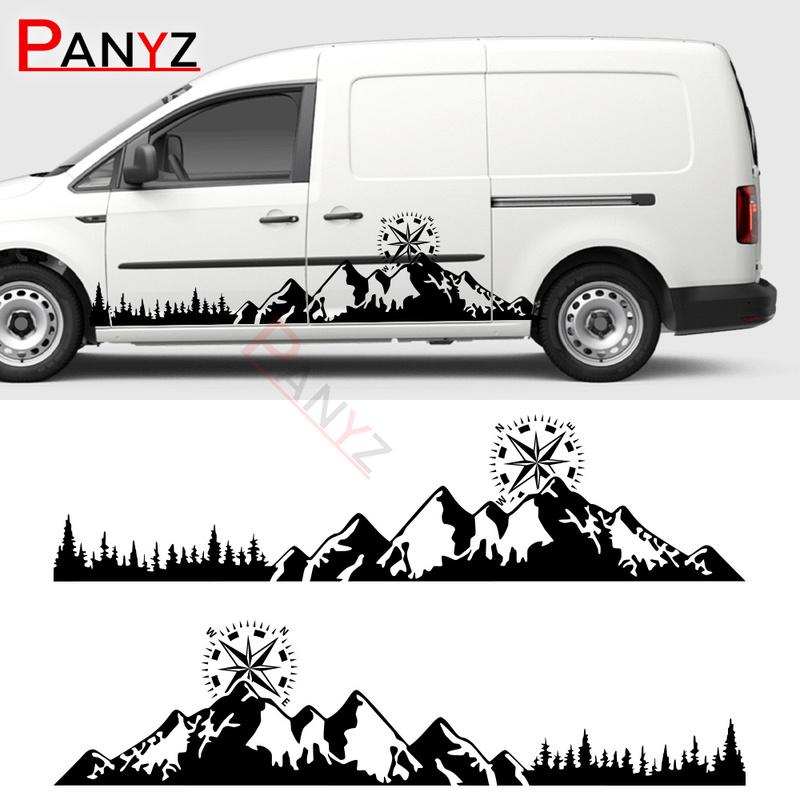 2 шт. автомобильные наклейки для Volkswagen VW Caddy MK1 MK2 MK3 MK4 4 3 2 Maxi Kombi Camper Van графика виниловые наклейки аксессуары для тюнинга