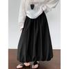 Johnature Korean Bud Women Skirt Simple Summer High-waisted Casual Elastic Versatile Loose Skirts