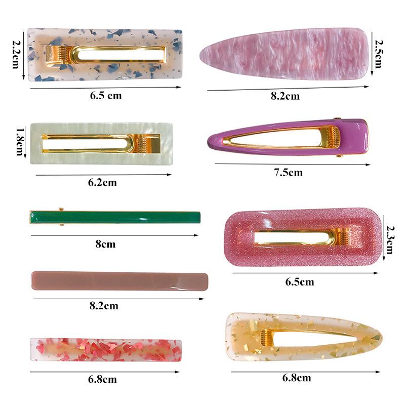 Корейский модный красочный ацетатный комплект из 3 шт./компл., набор заколок для волос, шпилька для женщин и девочек, заколки, аксессуары, ювелирные изделия, заколка для волос, головной убор