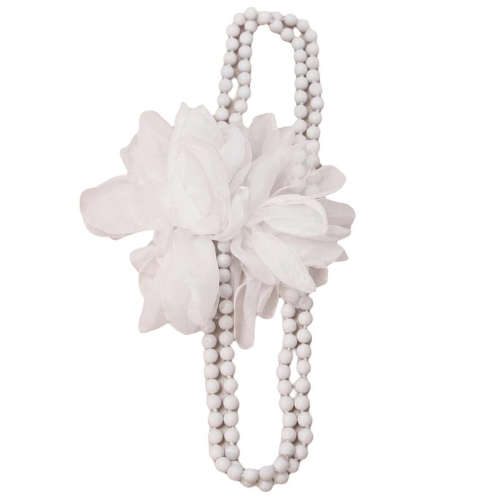 Flower Designing Long Necklace Elegant Style Belly Jewelry Pearls Accent Necklace  Daily Accessory