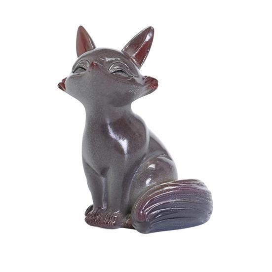 Tea Pet Color Changing Fox Resin Handcrafted Lucky Feng Shui Decoration with Hot Water Good Luck Symbol Teatable Teahouse Ornament