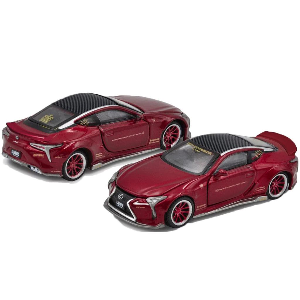 Era Car Scale Liberty Walk Lexus LC500 Metallic Red 1/64