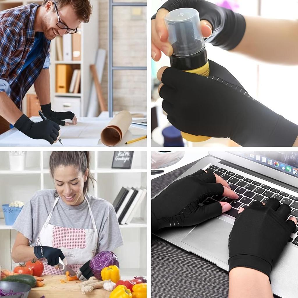 Перчатки унисекс с полупальцами, компрессионные перчатки из меди, для поддержки суставов рук, езды на велосипеде, вождения, упражнений, тренировок и фитнеса