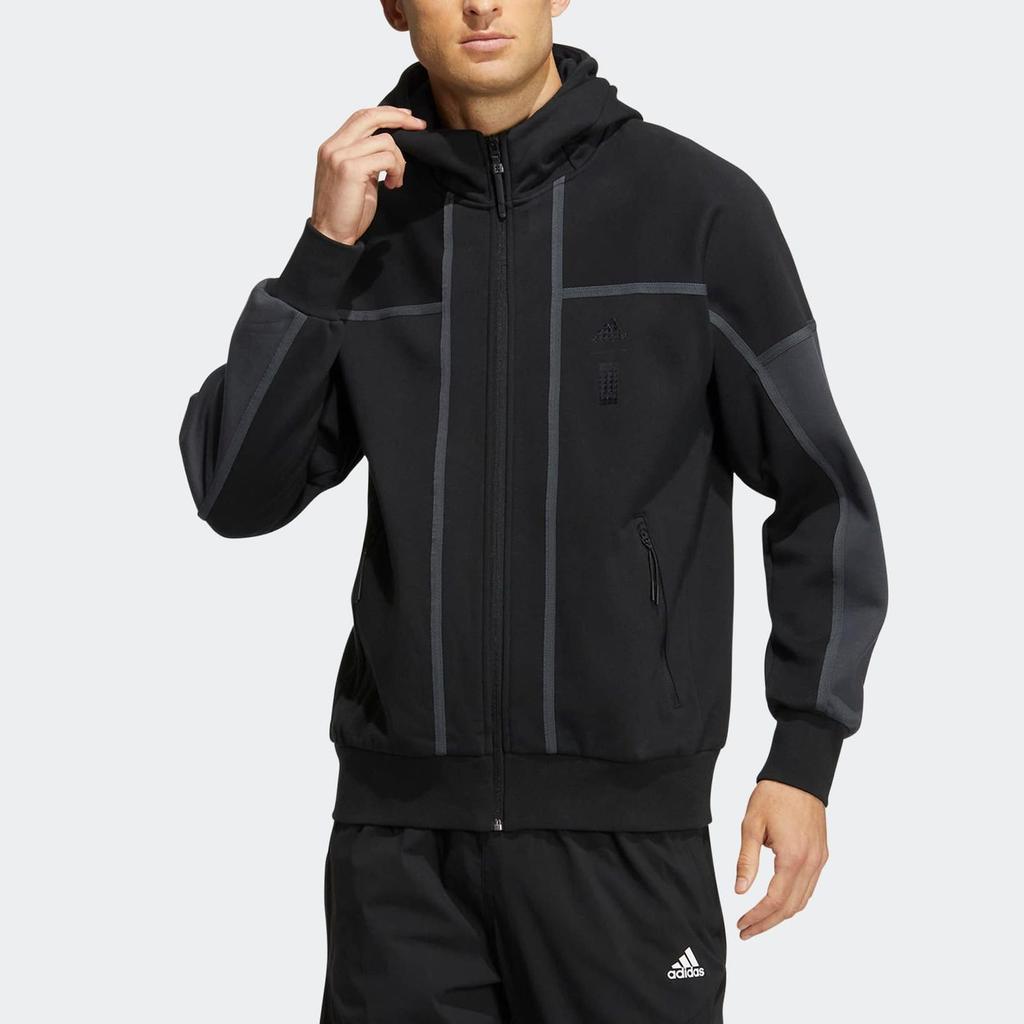 adidas Куртки Мужские Черные С Капюшоном Умеренные Другие HN8974