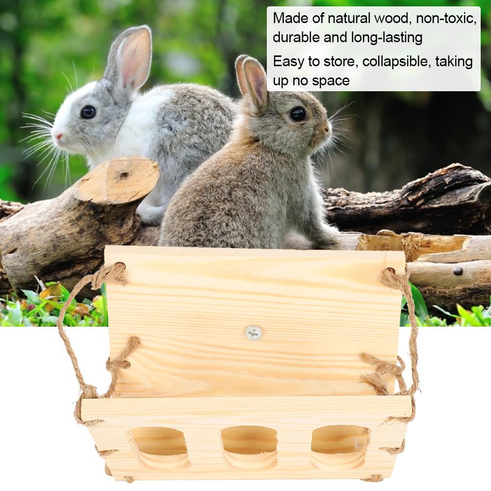 Кролик Травяная Рамка Сено Кормушка Деревянная Полка для Кормления Травой Складная Сенодержатель Клетка для Мелких Животных