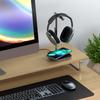 SATECHI Headphone Stand with Wireless USB Output Magnetic Wireless Charger for iPhone AirPods and Devices 2-in-1 Charger, Type-C Port, 17/16/15-12