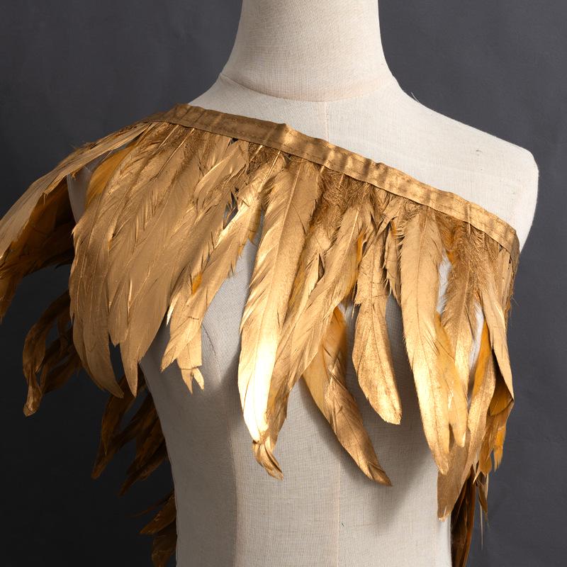 2m Rooster Tail Feather Trim: Costume & Accessory Decoration