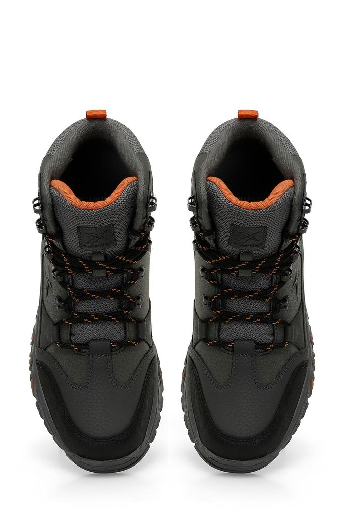 Men's Fashion Flat Heeled Booties Black Outdoor Boots Shoes