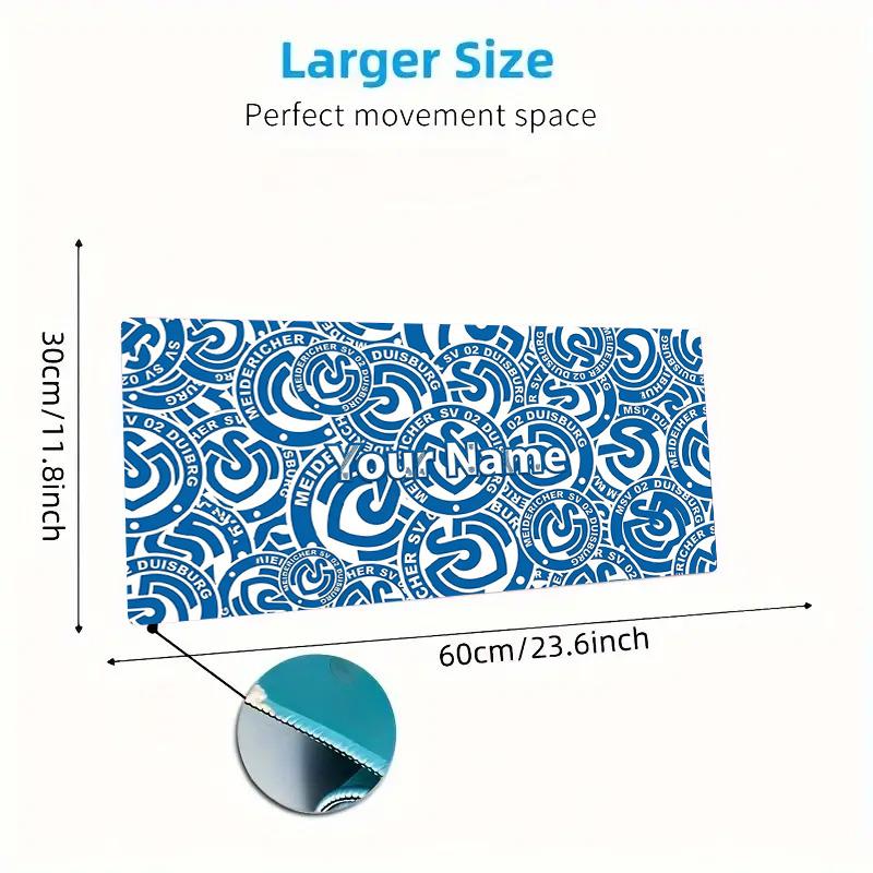 Msv Duisburg Custom Name Large Size Mouse Pad Large Gaming Table Cushion Non-slip Laptop Tablet Big Mousepad XXL Mat Mini PC Playmat With Lock edge