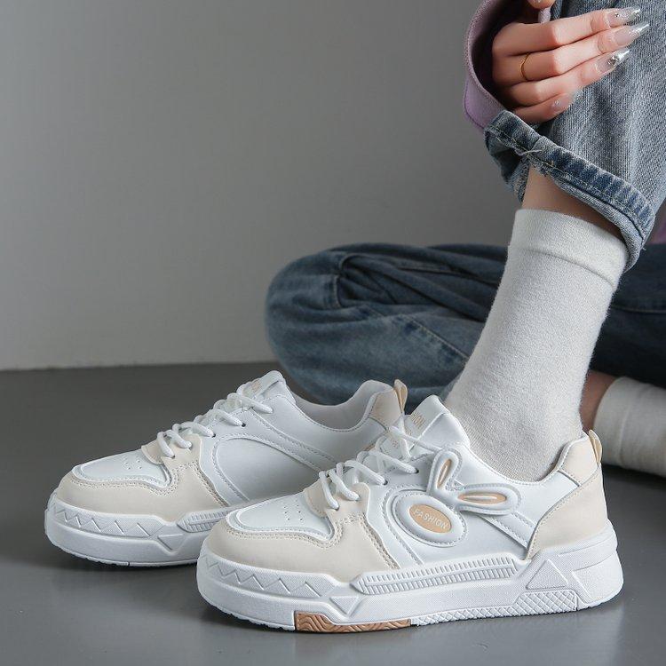 2024 Spring and Autumn Little White Shoes Women's Non-slip Sole Sports Light Comfortable Sports Shoes for Students