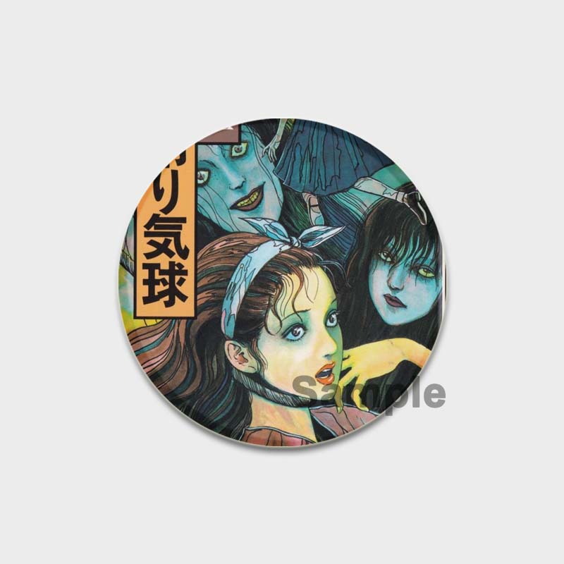 58 мм новая брошь с героями мультфильмов Дзюндзи Ито, аниме ужасов, эмалированная булавка из сплава, фильмы ужасов, аксессуары для творчества, детский подарок, 58 мм, значок с мультяшным рисунком