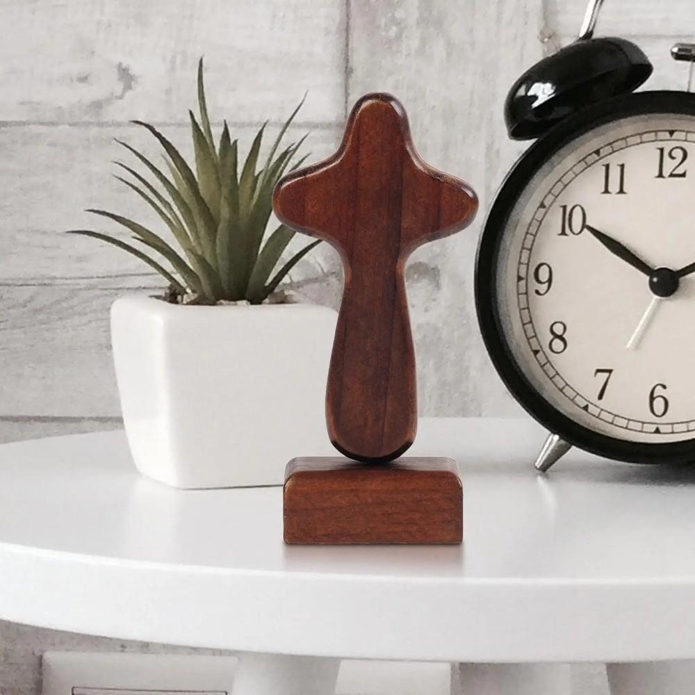 Handicraft Crosses Figurine Magnetic Base Crucifix Sculpture Cross Ornament Office Desktop