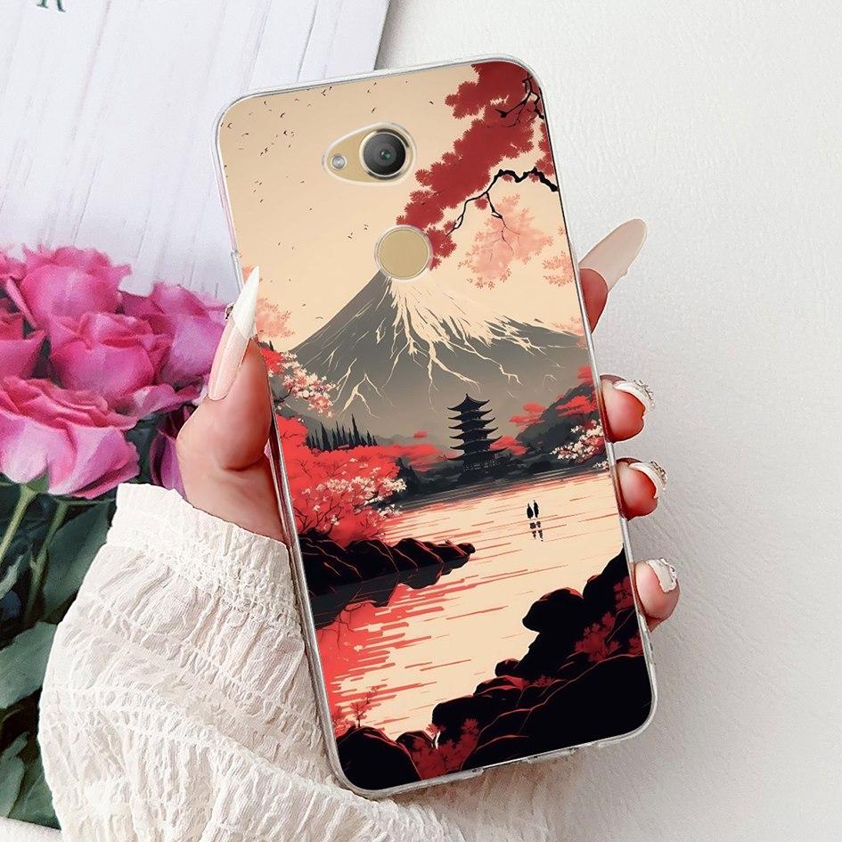 For Sony Xperia XA2 Case H3113 H3123 H3313 Cover Fashion Art Flower Painted Soft TPU Bumper on Sony Xperia XA2 Ultra H3213 Shell