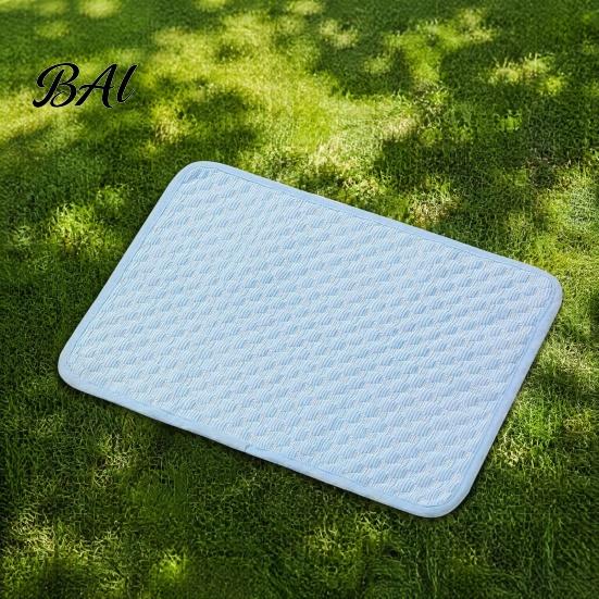 Cooling Crate Pad Dog Mat, Washable Pet Sleeping Mat with 3D Massage Bumps, for Cats Non-slip Mesh Bottom, Ice Silk Summer Dogs Self