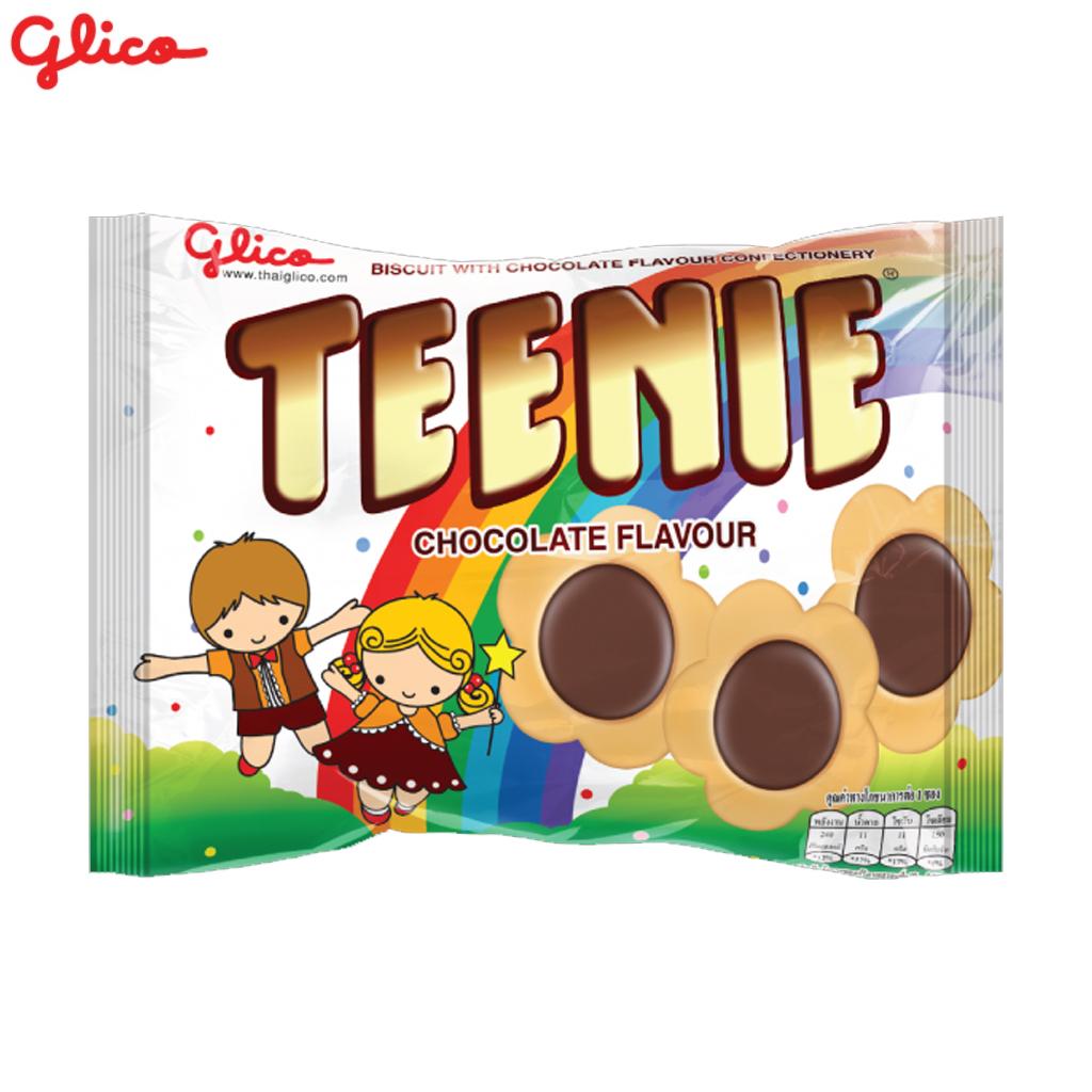 Glico Teenie Chocolate Flavour, Бисквит со вкусом шоколада, кондитерские изделия, 45 г x 10 шт/20 шт/30 шт - Thai Snack