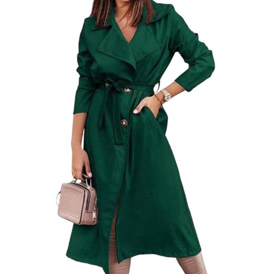 Зимняя женская куртка с поясом на шнуровке, длинные рукава, карманы, ветровка, двубортное пальто, теленок