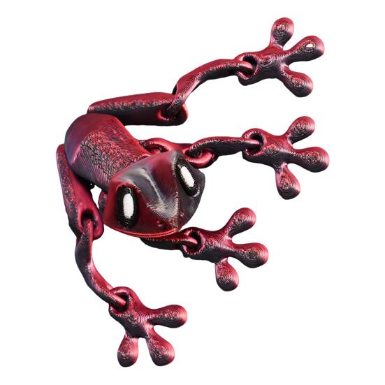 Подвижные суставы Лягушка Магнит на холодильник 3D-печатная Лягушка Игрушка-непоседа Шарнирная модель животного Фигурка Магнитный холодильник Лягушка Украшение Орнамент