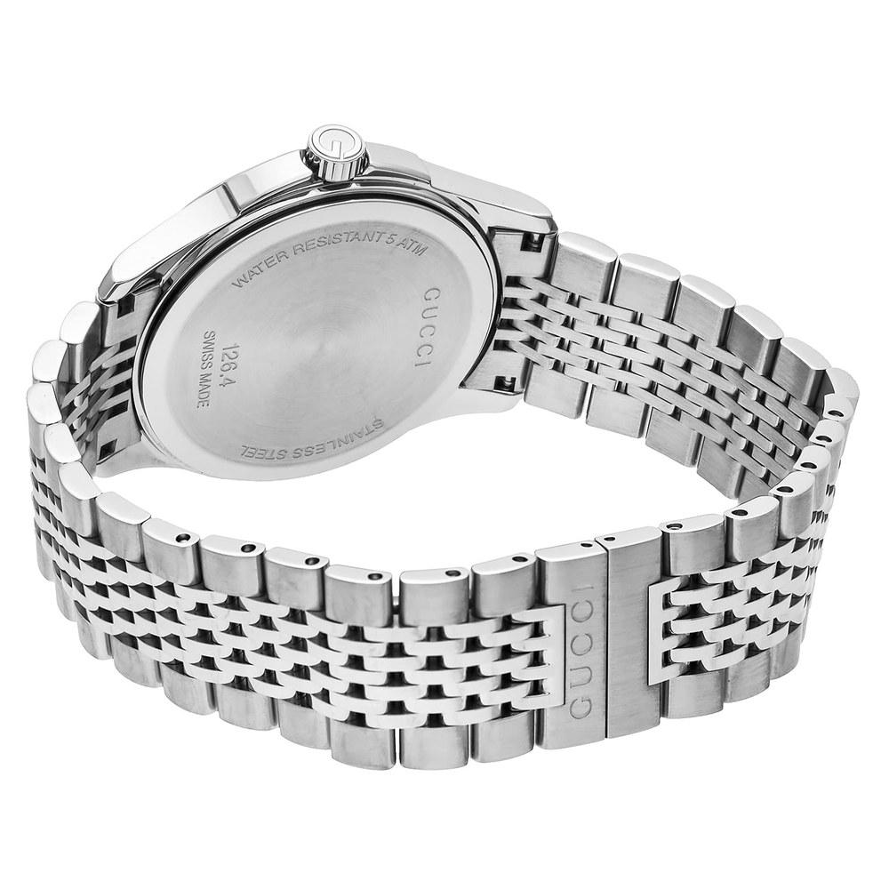 Gucci G Timeless Wristwatch 38MM Quartz Stainless Steel Sapphire Glass Water Resistant Men's Silver Solid Box Not Included