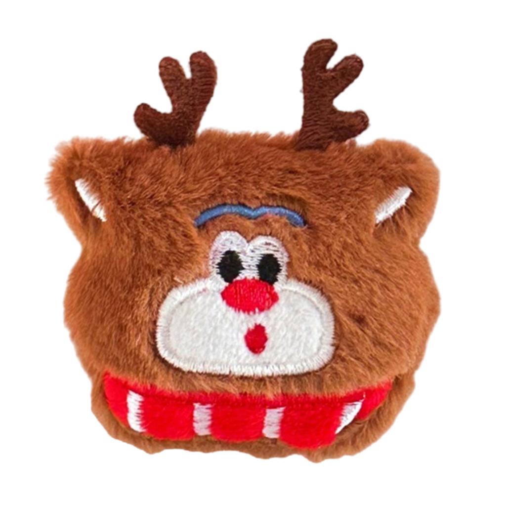 Festival Plush Christmas Theme Brooch Pin Lovely Soft Padded Plush Brooch Pin for Holiday Outfits Bag Clothes Decors