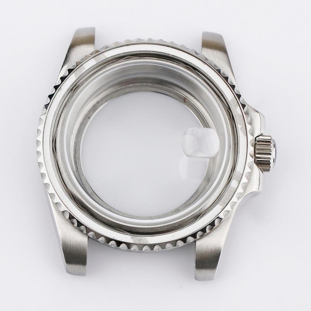 Watch Case Nh35 Case Silver 40mm for Movement Watch Mod NH3 NH35 NH36 NH73 NH38 NH39 Bezel Mineral Glass Watch Mod